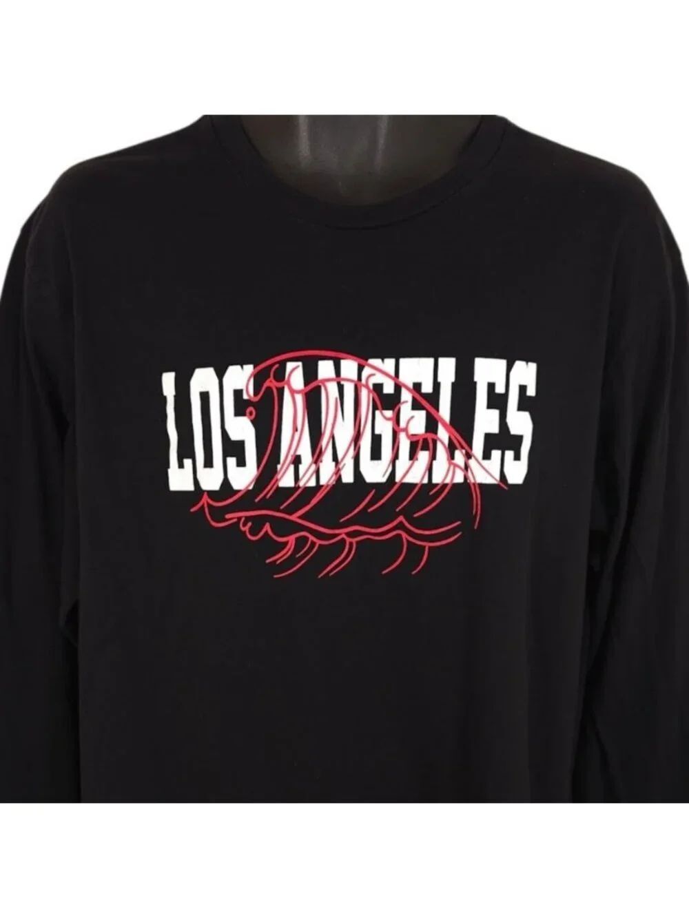 Los Angeles Surfing T Shirt Mens Size XL Black Ride The Waves Surfer